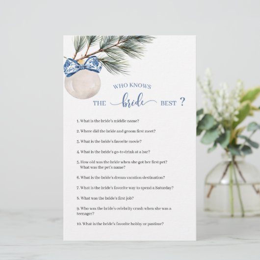 Winter Chinoiserie Bow, der die Braut Best (Stehend Vorderseite)