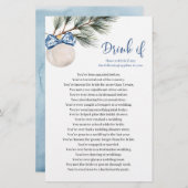 Winter Chinoiserie Bow Drink Wenn Brautparty Game (Vorne/Hinten)