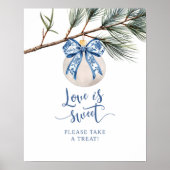 Winter Chinoiserie Bow Liebe ist Sweet Poster (Vorne)