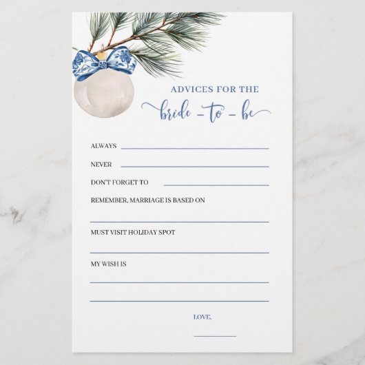 Winter Chinoiserie Bow Ratschläge zum Spiel Bridge (Vorderseite)