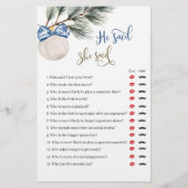 Winter Chinoiserie Bow sagte er sagte, sie sagte S (Vorderseite)