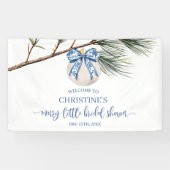 Winter Chinoiserie Bow Weihnachts Große Banner (Horizontal)