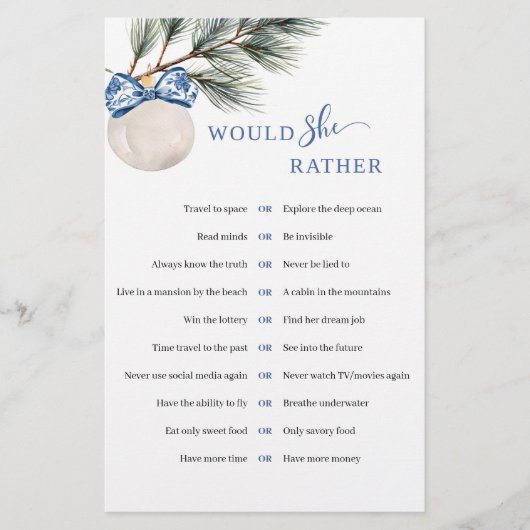 Winter Chinoiserie Bow würde sie eher spielen (Vorderseite)