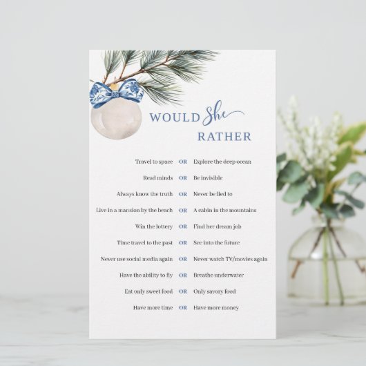 Winter Chinoiserie Bow würde sie eher spielen (Stehend Vorderseite)