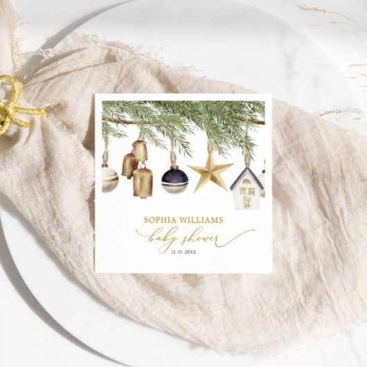 Winter Christmas Baby Dusche Napkins Serviette