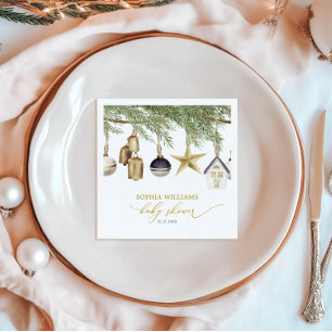Winter Christmas Baby Dusche Napkins Serviette