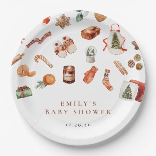 Winter Christmas Baby Shooting Paper Teller (Vorderseite)