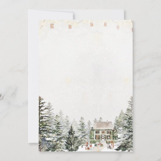 Winter Christmas Baby Showcard Tischnummer (Rückseite)