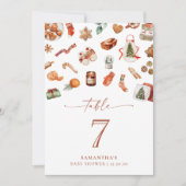 Winter Christmas Baby Showcard Tischnummer (Vorderseite)