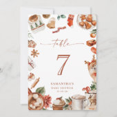 Winter Christmas Baby Showcard Tischnummer (Vorderseite)