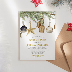 Winter Christmas Baby Shower Einladung