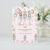 Winter Christmas Ballerinas Girl Dankeskarte (Stehend Vorderseite)