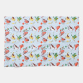 Winter Christmas Birds Geschirrtuch (Horizontal)