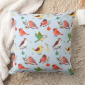 Winter Christmas Birds Kissen (Decke)