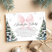 Winter Christmas Bow Baby Shower Books For Baby Begleitkarte