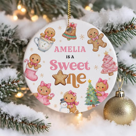 Winter Christmas Cookies Birthday Party Keramik Ornament