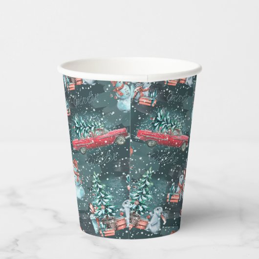Winter Christmas gemütlich Pappbecher (Rechts)