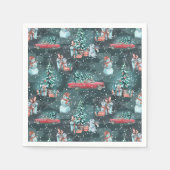 Winter Christmas gemütlich Serviette (Vorderseite)