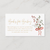 Winter Christmas Girl Baby Shower Books for Baby Begleitkarte (Vorderseite)