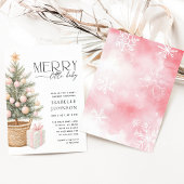 Winter Christmas Girl Baby Shower Einladung