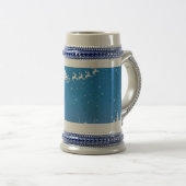 Winter Christmas Gray/Blue 18 oz Stein Bierglas (VorderseiteRechts)