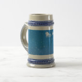 Winter Christmas Gray/Blue 18 oz Stein Bierglas (Vorderseite Links)