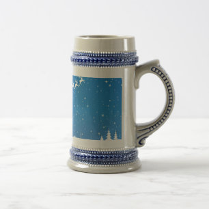 Winter Christmas Gray/Blue 18 oz Stein Bierglas