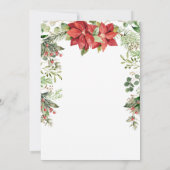 Winter Christmas Greenery Baby Shower Einladung (Rückseite)