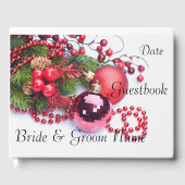 Winter Christmas Guest Book Bride Groom Gästebuch (Vorderseite)