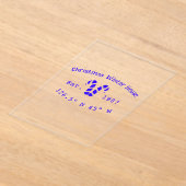 Winter Christmas house blue candy canes est. Year Acryleinladungen (Ablage )