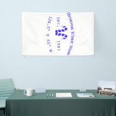 Winter Christmas house blue candy canes est. Year  Banner (Messeveranstaltung)