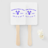 Winter Christmas house blue candy canes est. Year  Fächer (Vorne und Hinten)