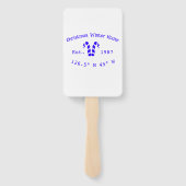 Winter Christmas house blue candy canes est. Year Fächer (Rückseite)