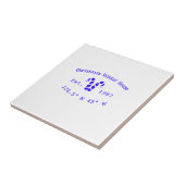 Winter Christmas house blue candy canes est. Year Fliese (Seite)