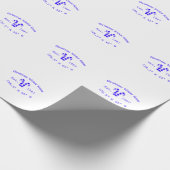 Winter Christmas house blue candy canes est. Year  Geschenkpapier (Ecke)