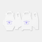 Winter Christmas house blue candy canes est. Year Geschenkschachtel (Ungefaltet)