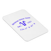 Winter Christmas house blue candy canes est. Year Magnet (Rechte Seite)