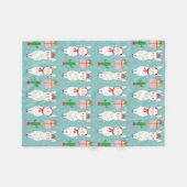 Winter Christmas Llamas | Urlaub Fleecedecke (Vorderseite (Horizontal))