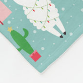Winter Christmas Llamas | Urlaub Fleecedecke (Ecke)