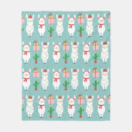 Winter Christmas Llamas | Urlaub Fleecedecke