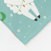 Winter Christmas Llamas | Urlaub Fleecedecke (Ecke)