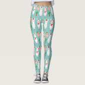 Winter Christmas Llamas | Urlaub Leggings (Vorderseite)
