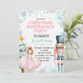 Winter christmas nutcracker party invitation einladung (Stehend Vorderseite)