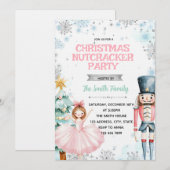 Winter christmas nutcracker party invitation einladung (Vorne/Hinten)