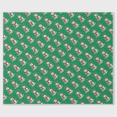 Winter Christmas Old English Sheepdog Grau 1 Niedl Geschenkpapier (Flach)