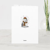 Winter Christmas Old English Sheepdog Grau 1 Niedl Karte (Rückseite)