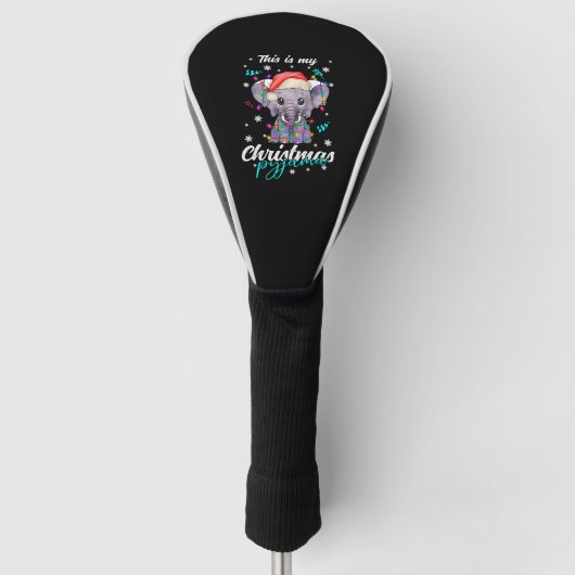 Winter Christmas Pajama Elephant Golf Headcover (Vorderseite)