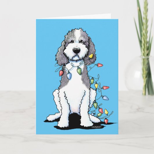 Winter Christmas Parti Doodle Feiertagskarte (Vorderseite)