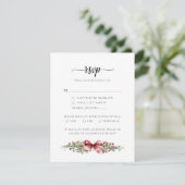 Winter Christmas RSVP Card Karte (Stehend Vorderseite)