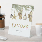 Winter Christmas Shower Favors Sign Sockelschild (In SItu)